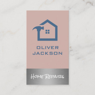 Realtor Metallic Trim Home Repairs Business Card