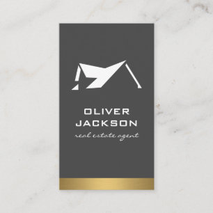 Realtor Metallic Trim   Roof Top Business Card