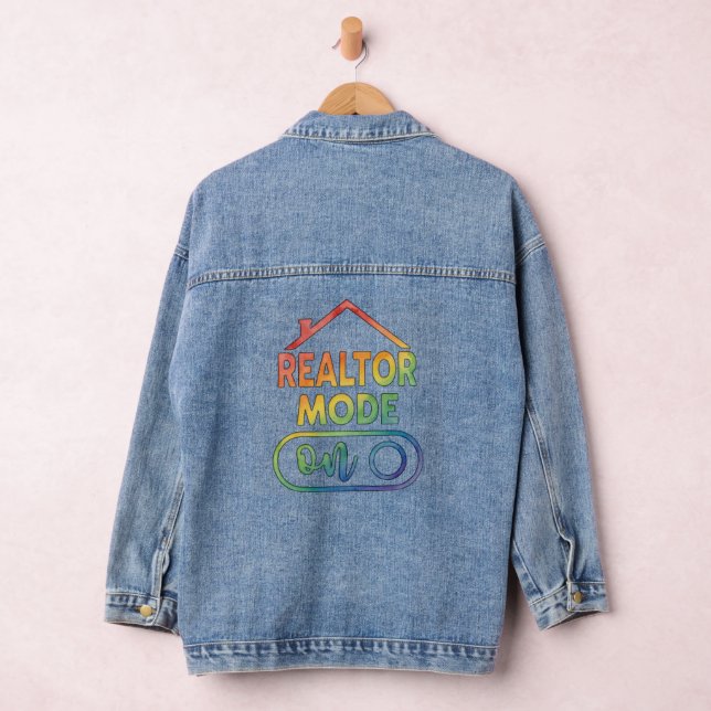 Realtor Mode On Denim Jacket Real Estate Agent (Hangar)
