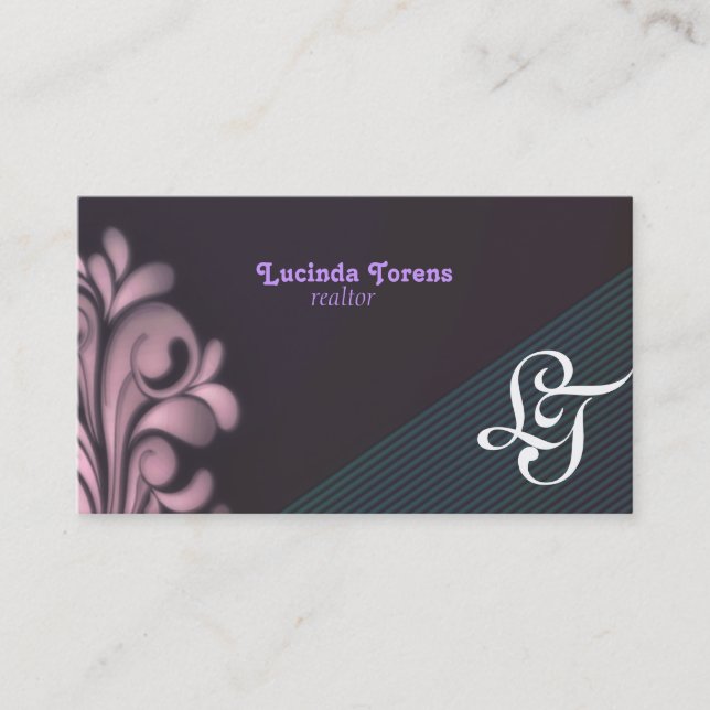 Realtor Monogram Business Cards (Front)