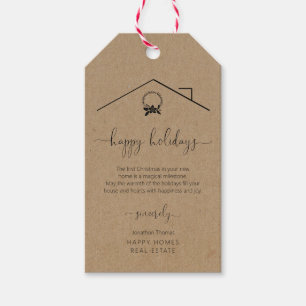 Realtor New Home Christmas Gift Tag