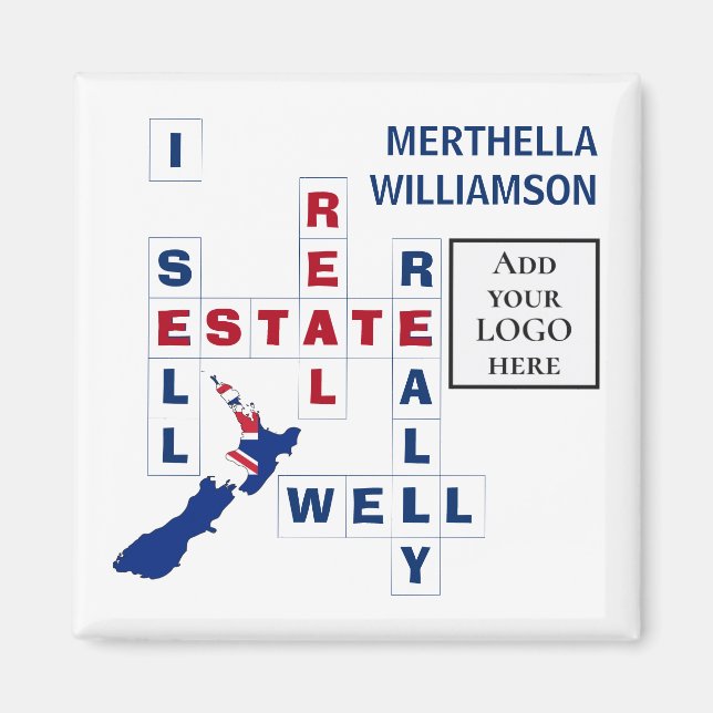 Realtor NEW ZEALAND Logo Real Estate Magnet (Front)