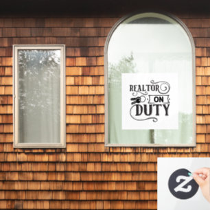 Realtor On Duty Window Cling