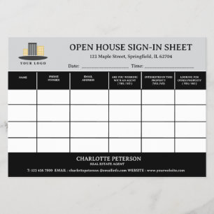 Realtor Open House Sign In Sheet