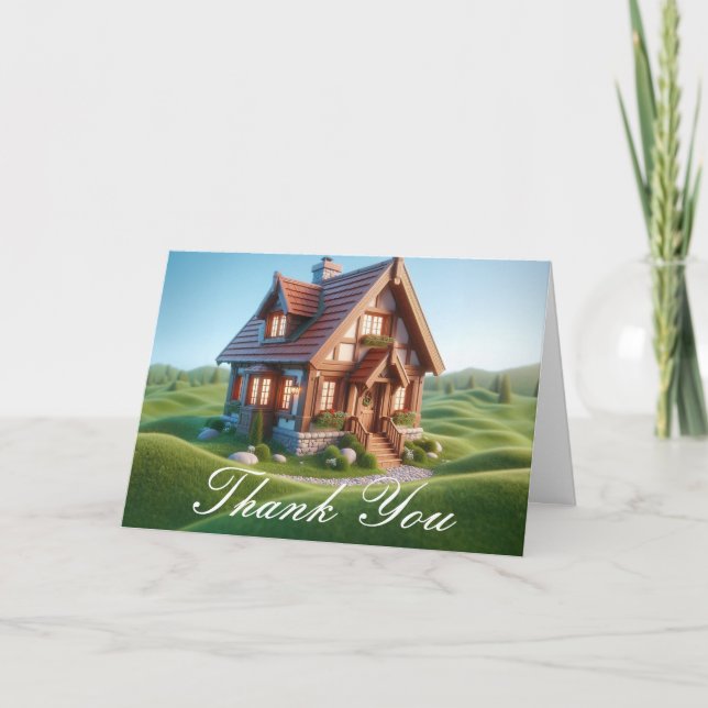 Realtor or Mortgage | Thank You Country Chalet Card (Front)