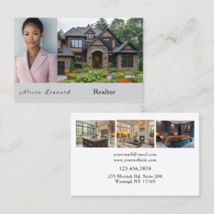 Realtor Photo Brick House Kitchen Bedroom Business Card