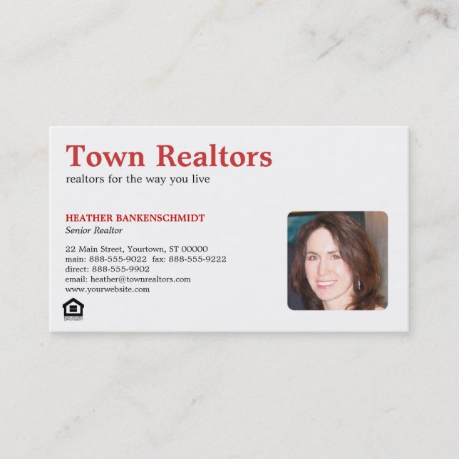 Realtor Photo Business Card (Front)