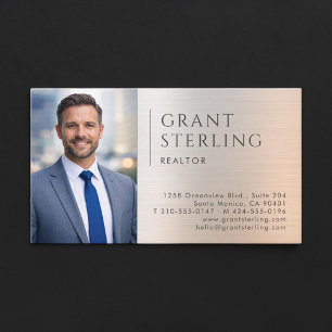Realtor Photo Metallic Business Card