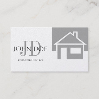 Realtor Platinum House/Monogram Business Card