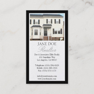 Realtor Platinum Photo Script Border Business Card