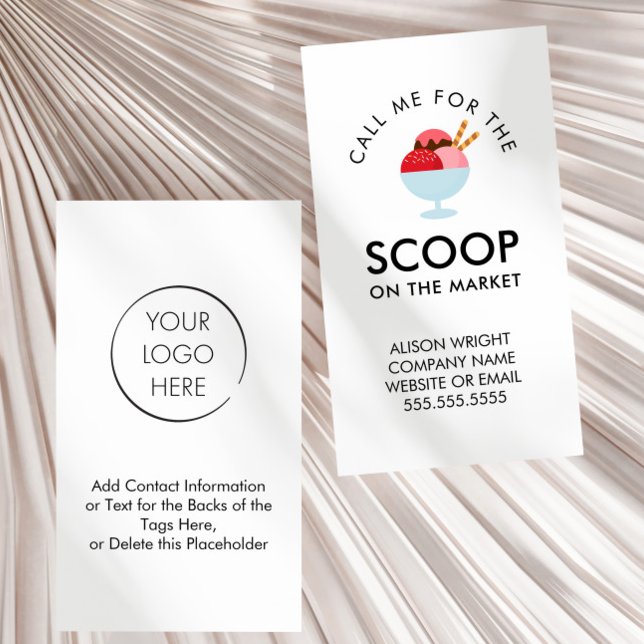 Realtor Pop By Call Me for the Scoop Ice Cream Calling Card (Creator Uploaded)