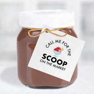 Realtor Pop By Call Me for the Scoop Ice Cream Favour Tags