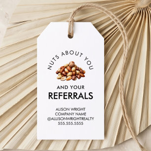 Realtor Pop By Nuts About You and Your Referrals Gift Tags