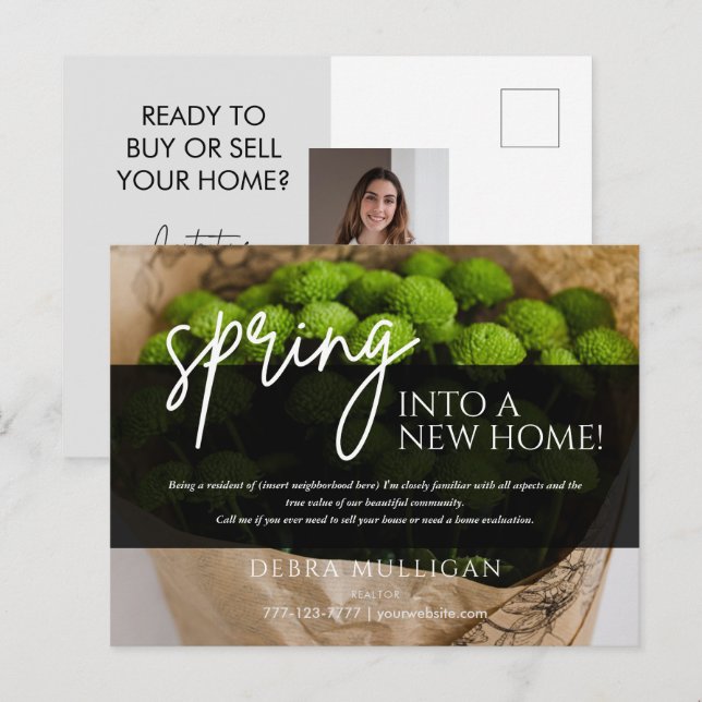 Realtor Postcard - Real Estate Spring Marketing (Front/Back)