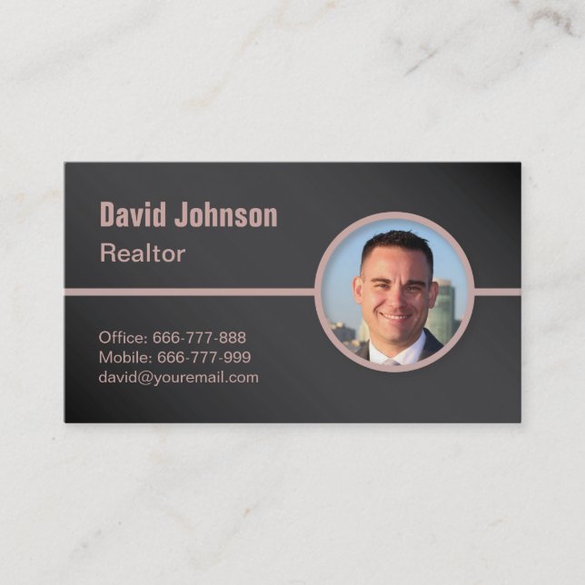 Realtor Professional Photo Business Card (Front)