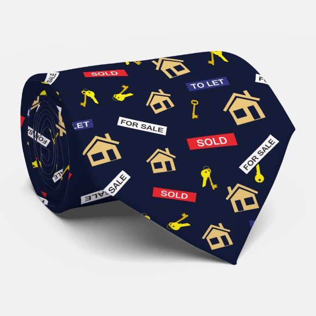 Realtor, Real Estate Agent, Realty Broker Novelty Tie (Rolled)