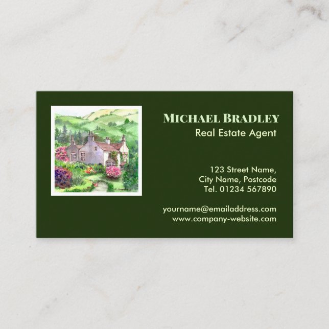 Realtor Real Estate Agent Rydal Mount Property Business Card (Front)