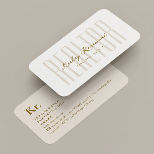 Realtor Real Estate Agent White Sand Mortgage Business Card