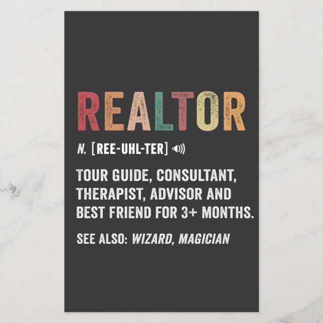 Realtor Real Estate Funny Quote Flyer (Front)