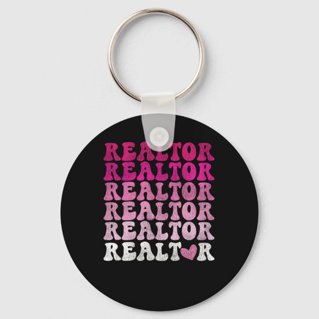Realtor Realtor Heart Key Ring (Front)