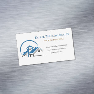 Realtor set your logo Real estate agents Magnetic Business Card