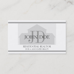 Realtor Silver House W/W Business Card
