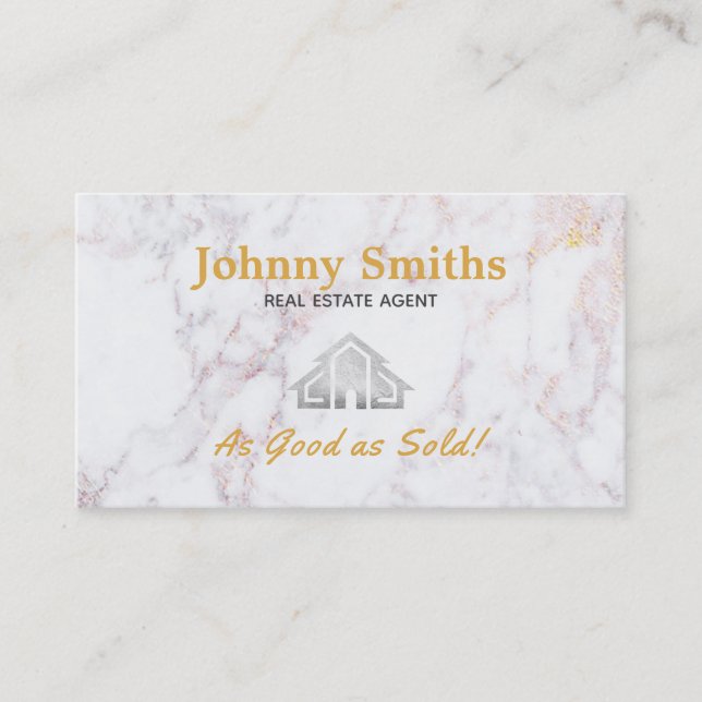 Realtor Slogans Business Card (Front)