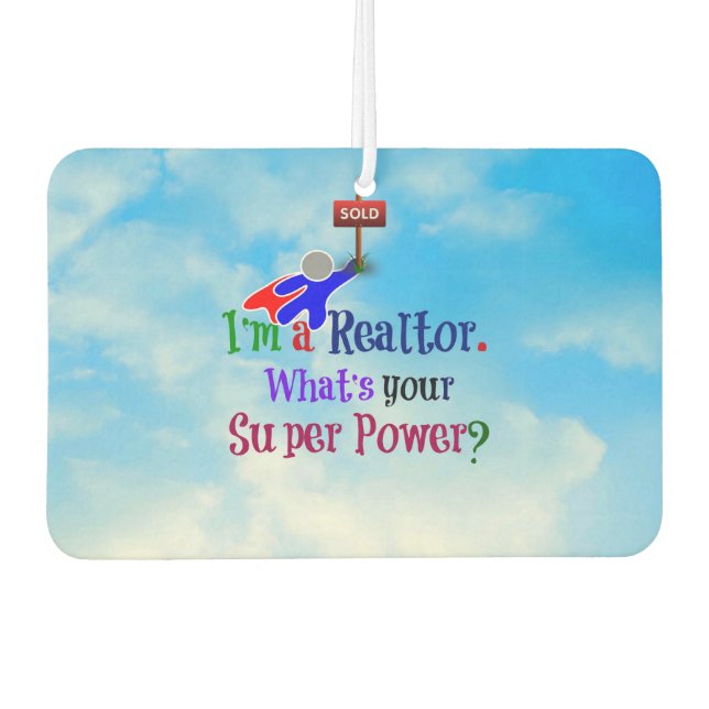 Realtor Super Power Car Air Freshener (Front)