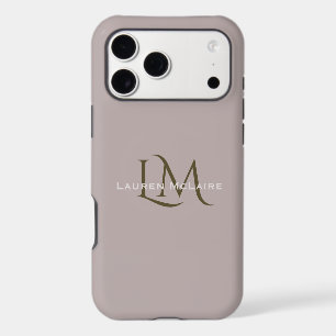 Realtor Taupe Monogram Minimalist
