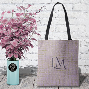 Realtor Taupe Monogram Minimalist Tote Bag
