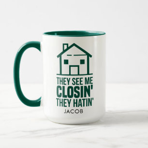 Realtor They See Me Closing Real Estate Agent Name Mug