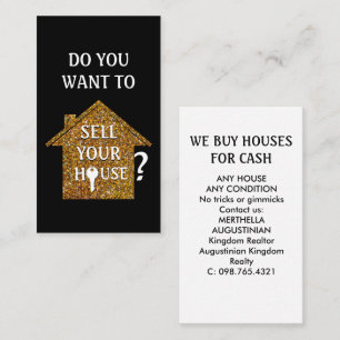Realtor WE BUY HOUSES Business Card