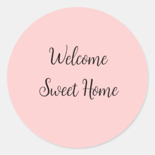 Realtor welcome home housewarming add your name te classic round sticker