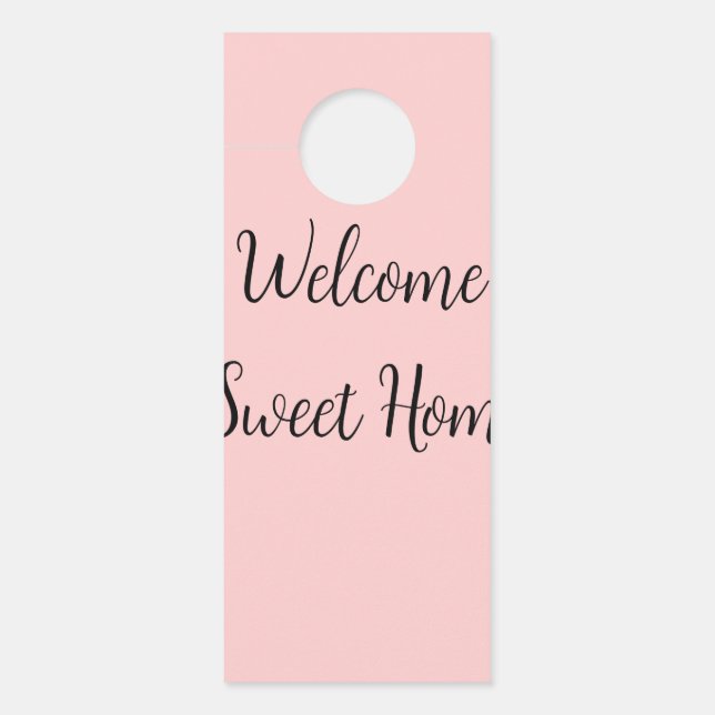Realtor welcome home housewarming add your name te door hanger (Front)