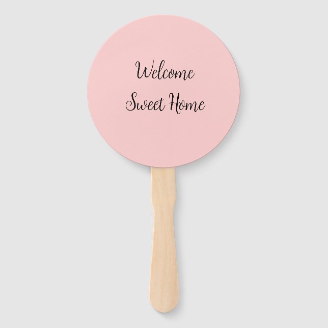 Realtor welcome home housewarming add your name te hand fan (Front)