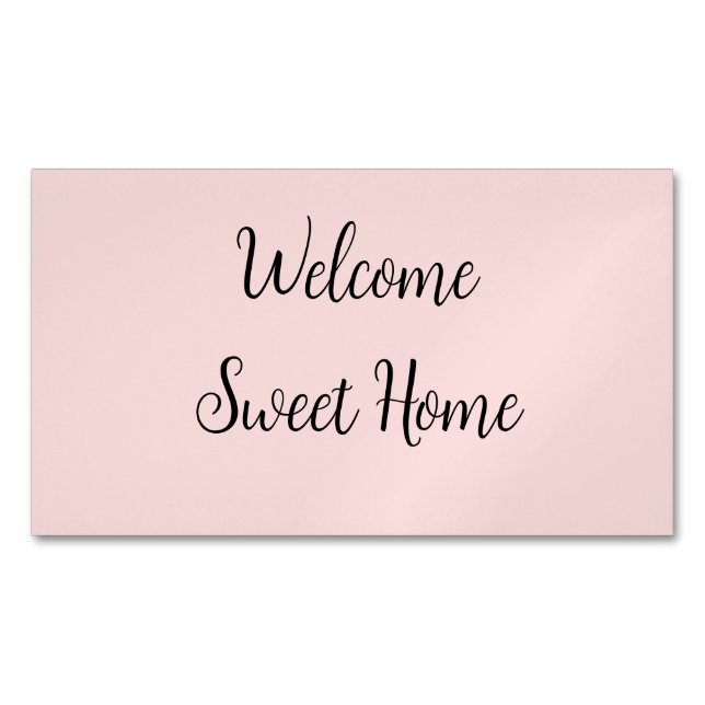 Realtor welcome home housewarming add your name te 	Magnetic business card (Front)