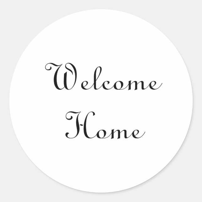 Realtor welcome home housewarming  classic round sticker (Front)