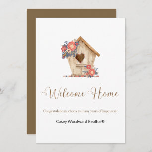 Realtor Welcome Home Personalised Card