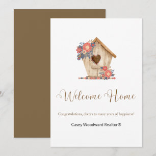 Realtor Welcome Home Personalised  Card