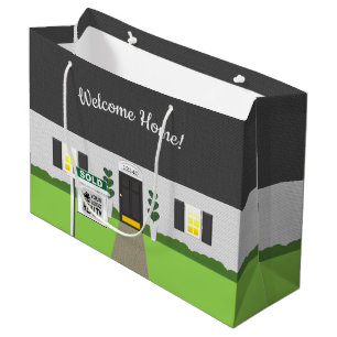 Realtor Welcome Home Sold Sign Large Gift Bag
