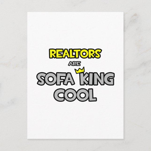 Realtors Are Sofa King Cool Postcard (Front)
