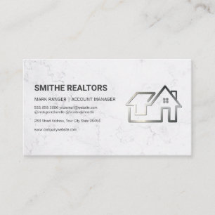 Realtors   Home Metallic Logo Appointment Card