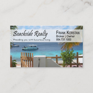 Realtors, Real Estate, Home Stagers, Beachfront Business Card