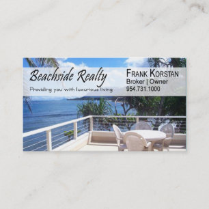 Realtors, Real Estate, Home Stagers, Beachfront Business Card