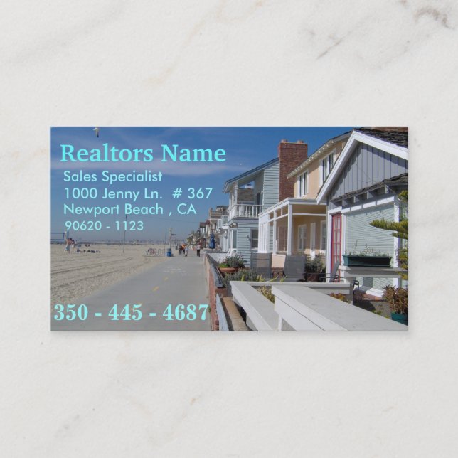 Realtors , Sales Specialist Business Card (Front)