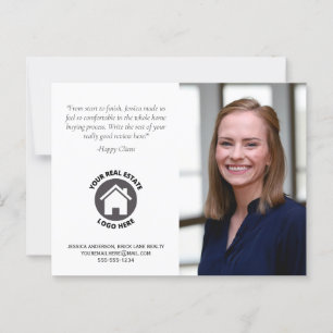 Realty Client Review Contact Info Photo  Postcard