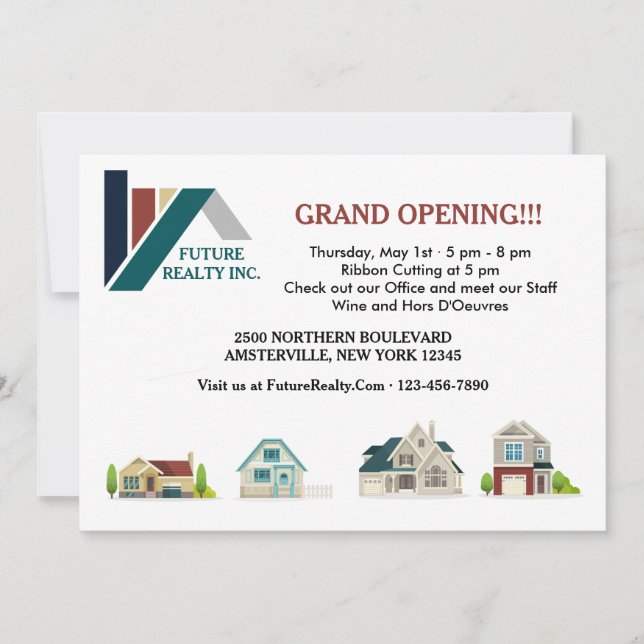 Realty Office Grand Opening Invitations (Front)