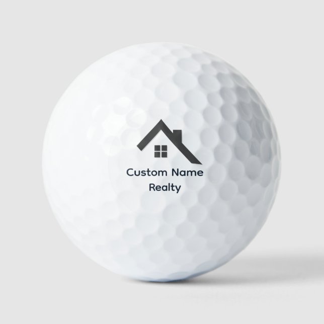 Realty Real Estate  House Homes Realtor Golf Balls (Front)