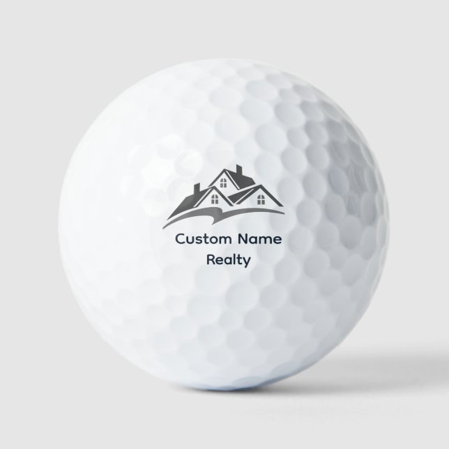 Realty Real Estate  House Homes Realtor Golf Balls (Front)