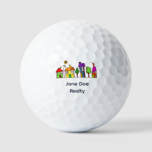 Realty Real Estate House Homes Realtor Golf Balls